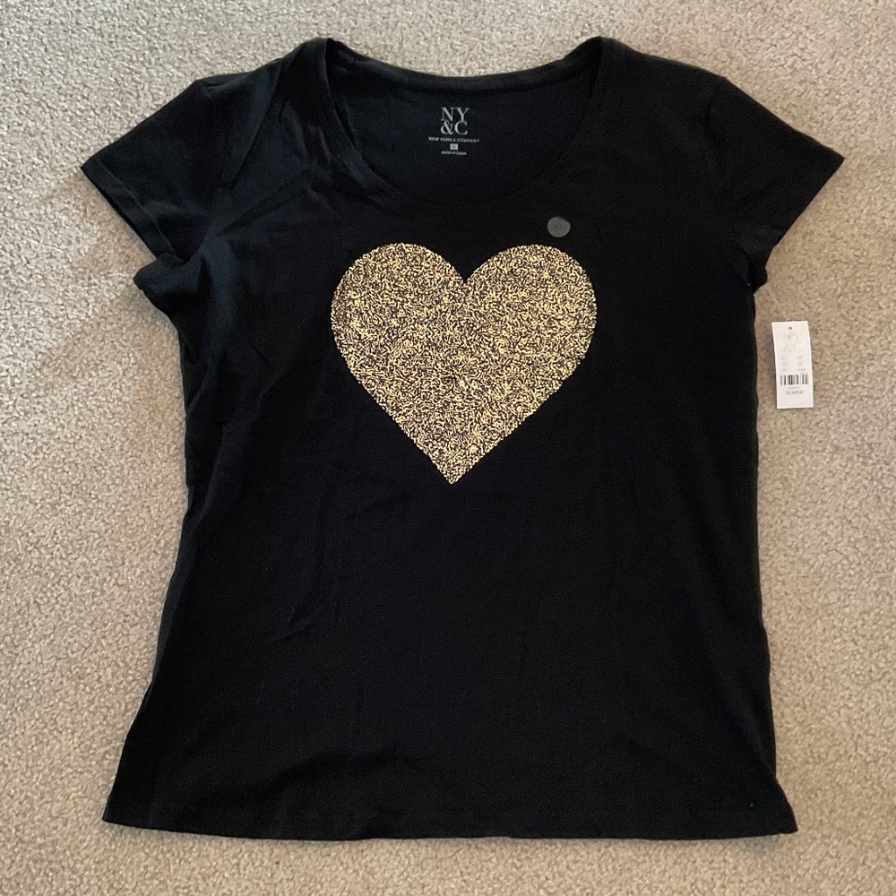 size XL, bust up to 44” inches, heart of gold sequin shirt, new condition - Picture 5 of 8